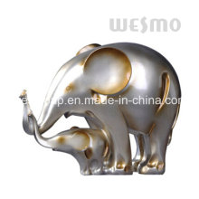 Statue d&#39;éléphant de bébé et statue de Polyresin d&#39;éléphant de mère (WTS0005B)